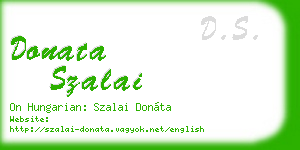 donata szalai business card